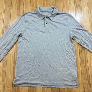Proof Long Sleeve Polo Shirt Mens’s Size Small Merino Wool Blend Snap Button